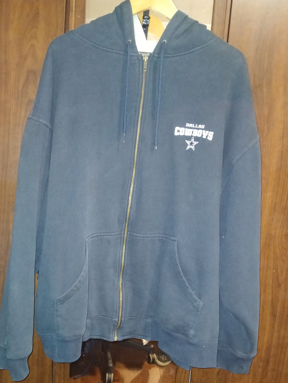Men's Dunbrooke Brand Dallas Cowboys Navy Size 5XL Zip-Up Hoodie